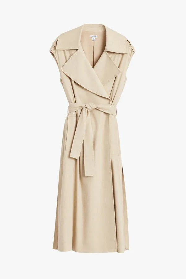 Linen Sleeveless Trench