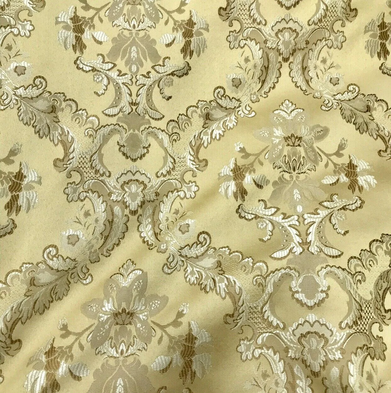 Lucas Jacquard Yellow Fabric