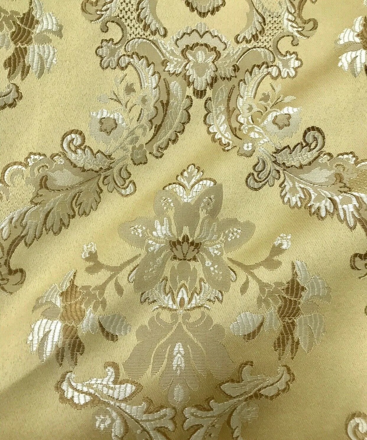 Lucas Jacquard Yellow Fabric