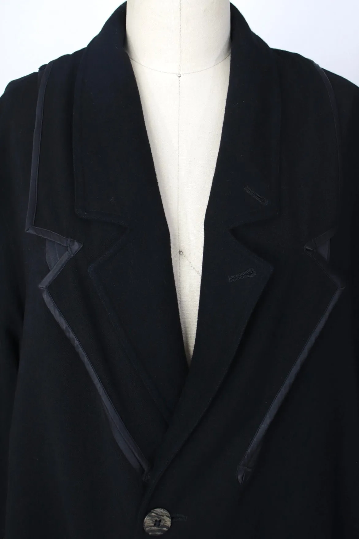 Marithe François Girbaud Wool Layered Lapel Coat