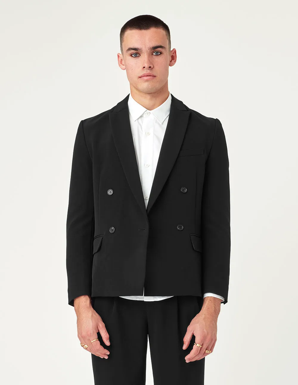 MARK FAST Calvin BLACK Double-Breasted Blazer