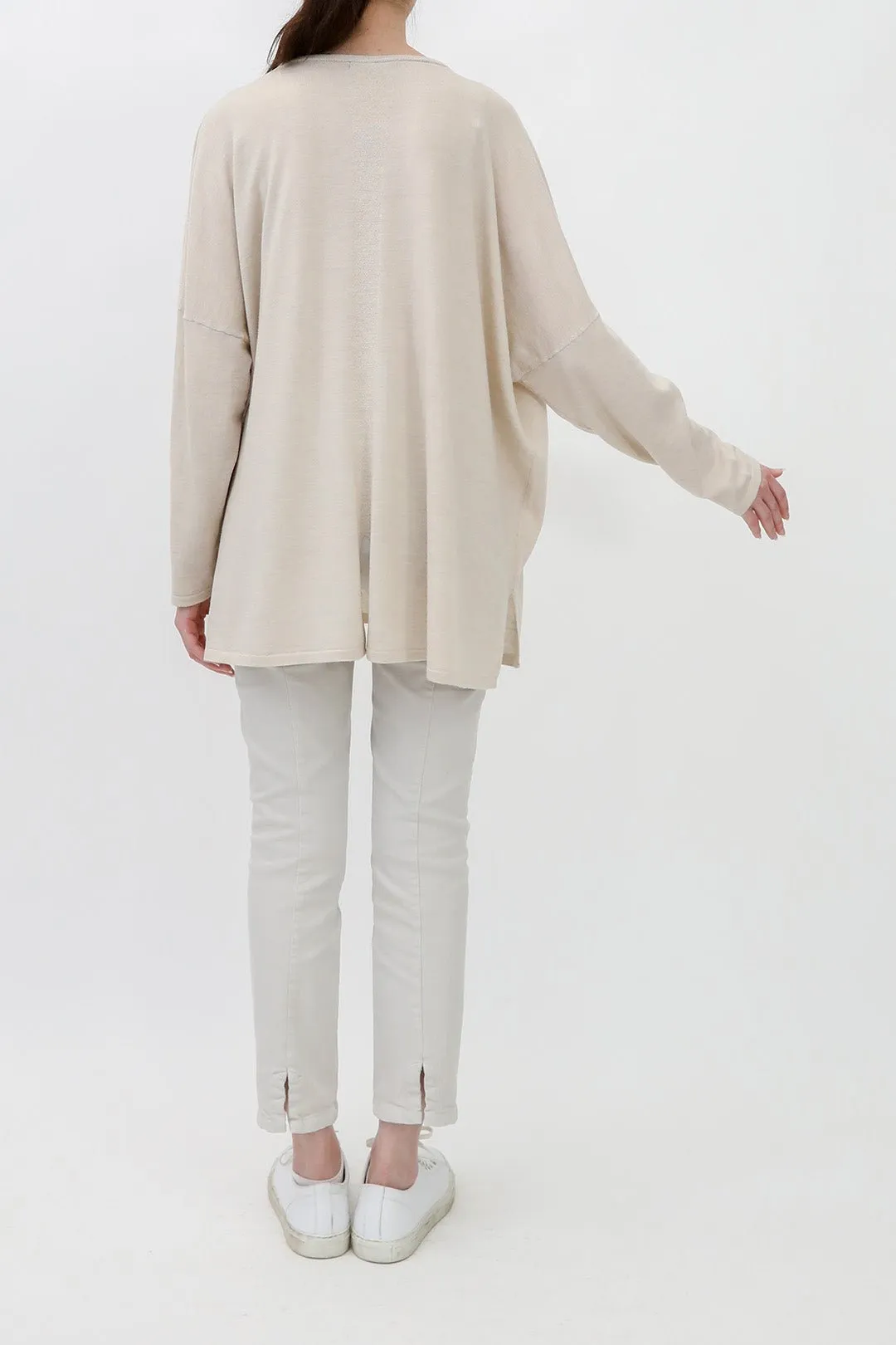 MATTEO OVERSIZED LONG SLEEVE CREW IN FINE ITALIAN MERINO