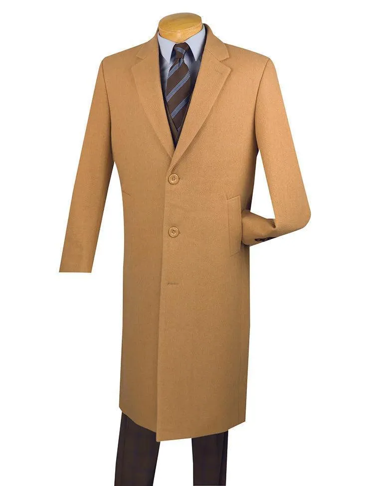 Men’s Full Length Topcoat in Camel