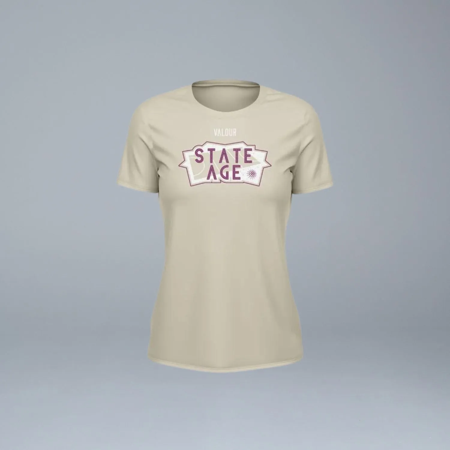 Netball QLD State Age Carnival Tee Ecru