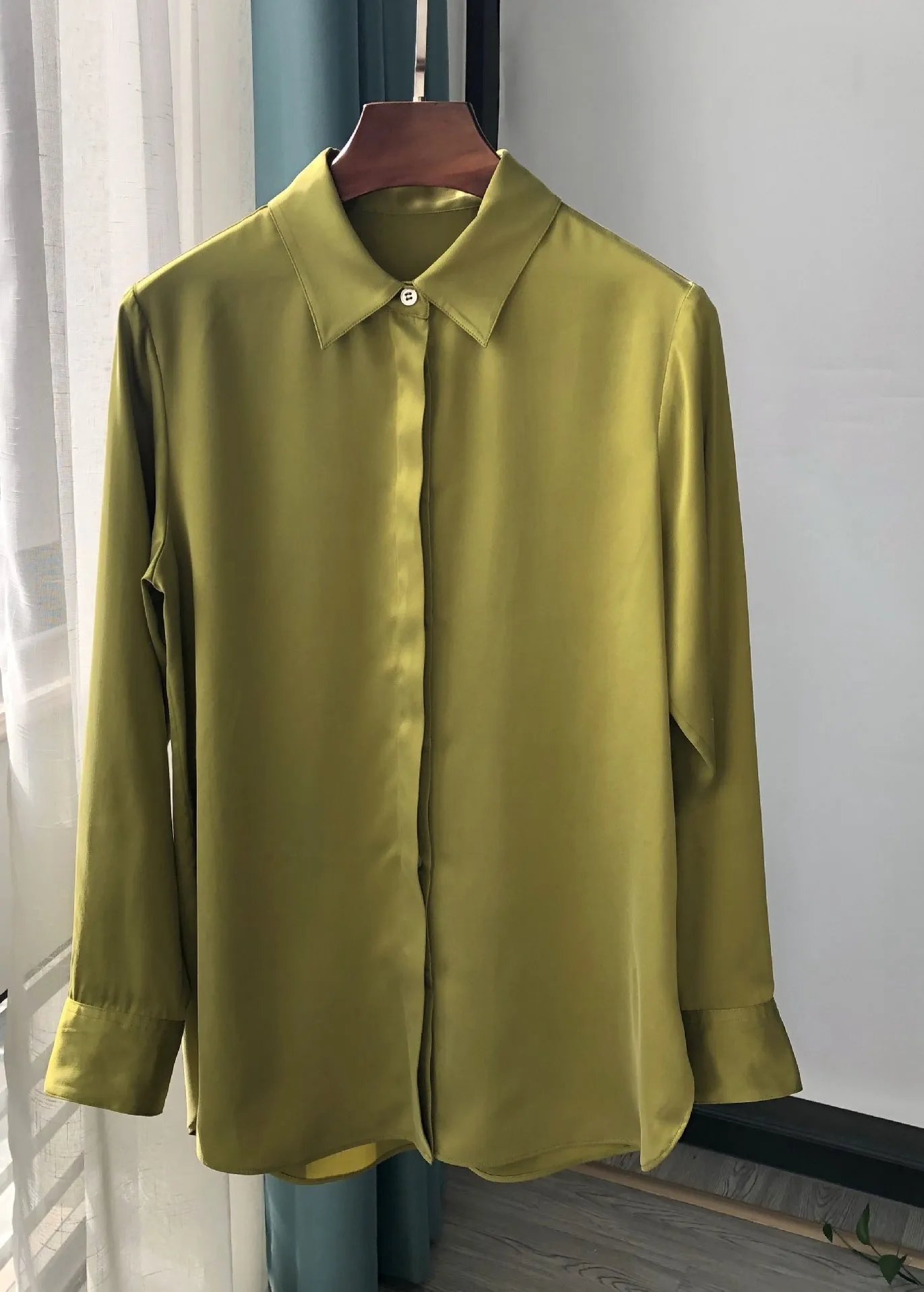 Nonothing|Women 100% silk button down shirt ( 3 colours )