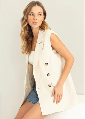 PROMISING PERFECTION OVERSIZED BLAZER VEST