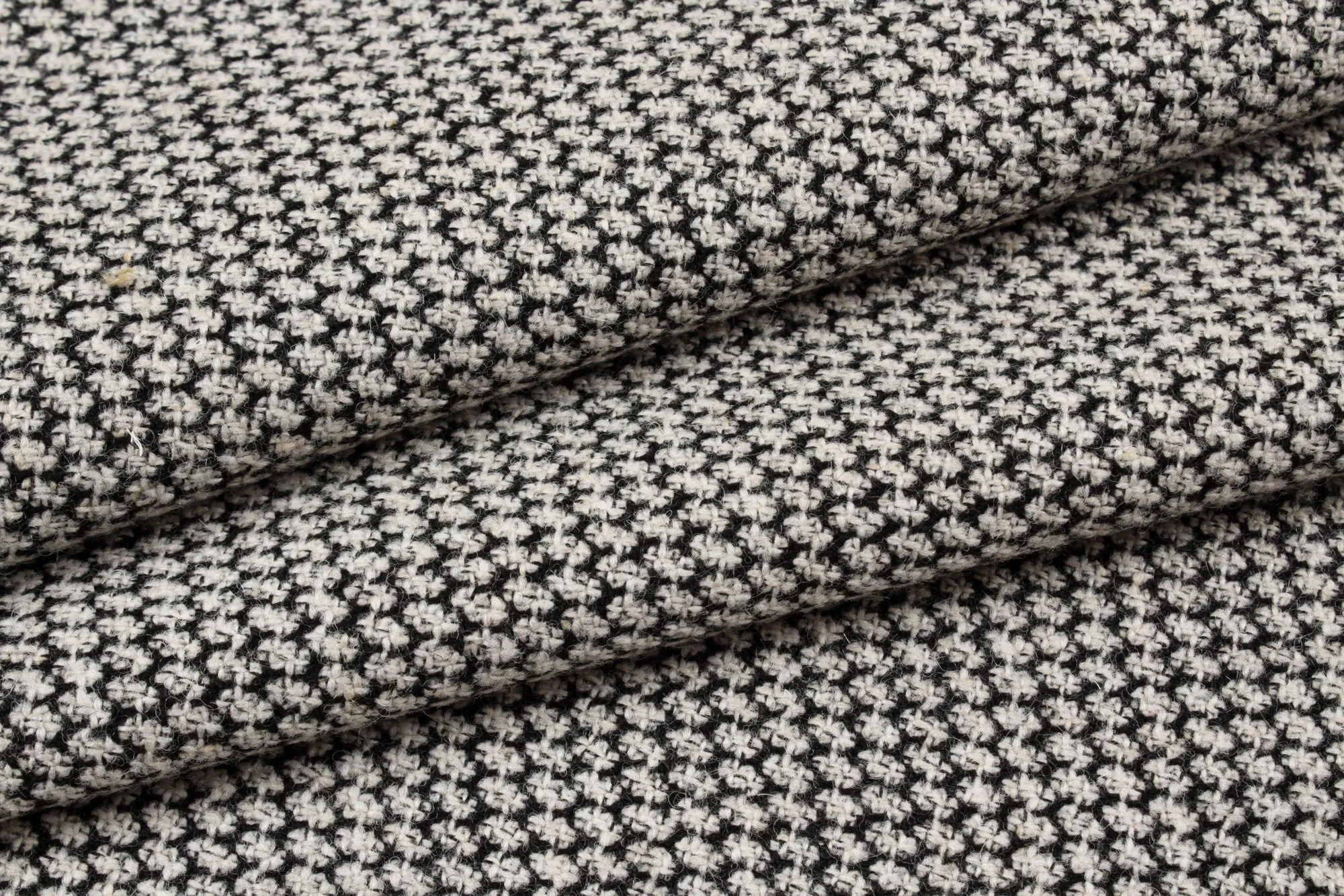 Recycled Wool Blend for Coats-  Honeycomb Pattern