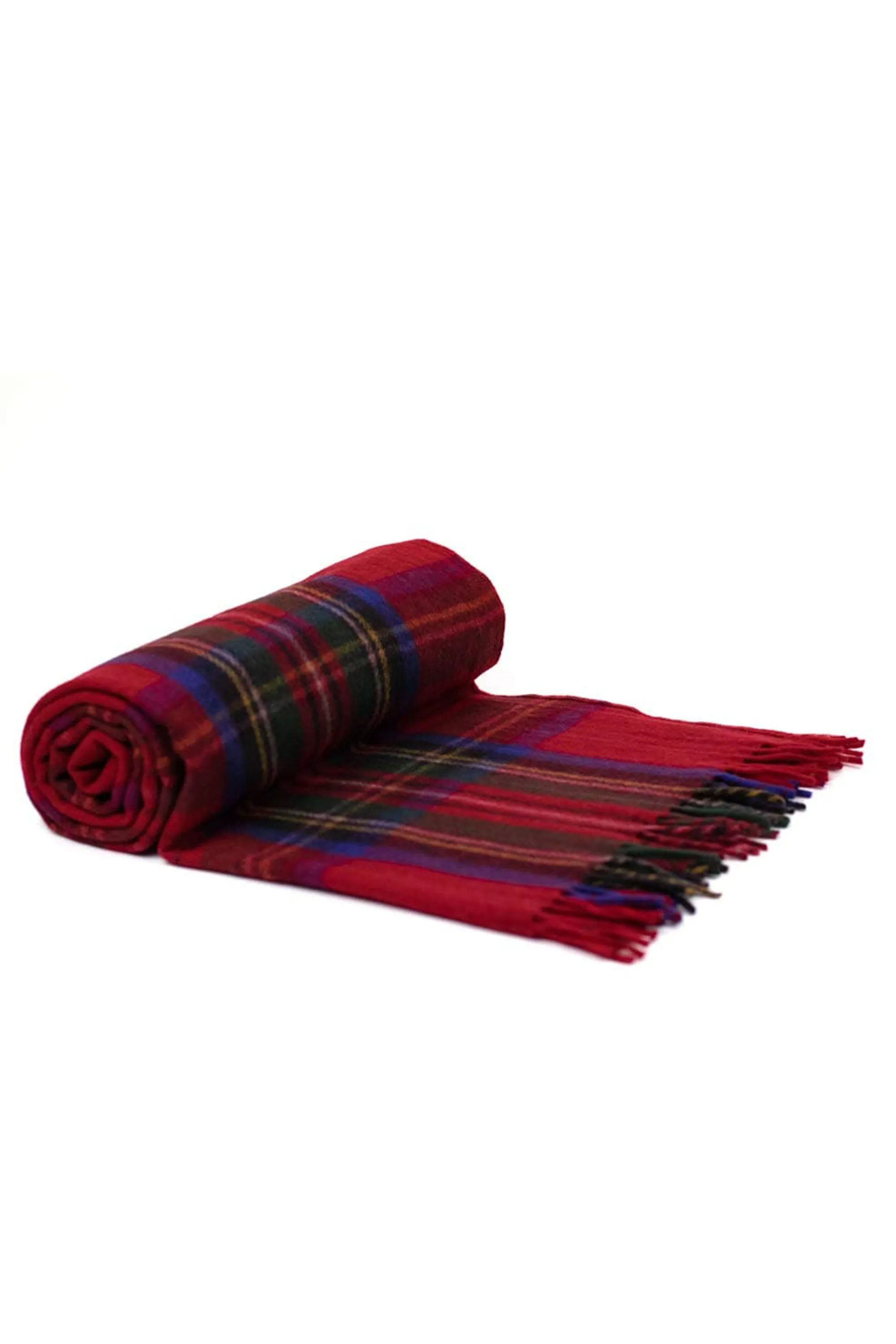 Recycled Wool Tartan Blanket - Royal Stewart