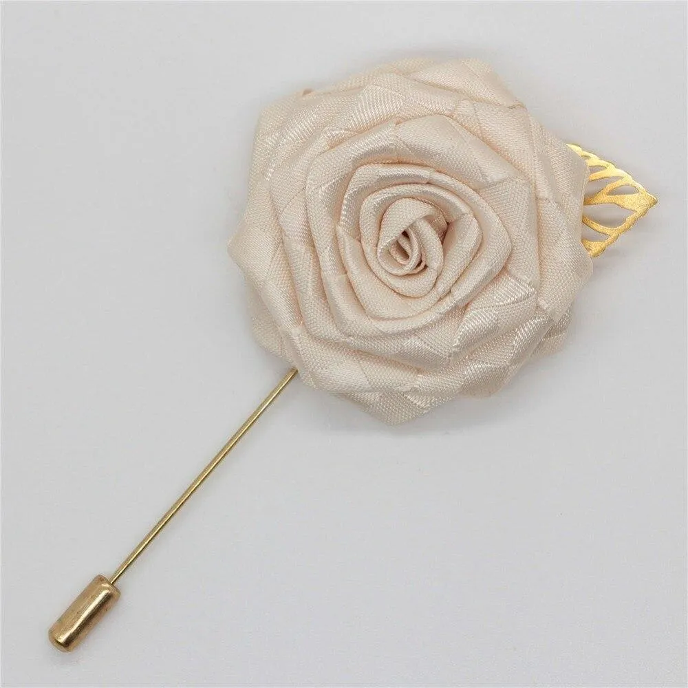 Satin Rose Lapel Pin