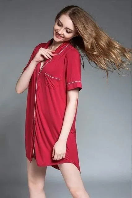 Sexy Solid Vintage Nightwear