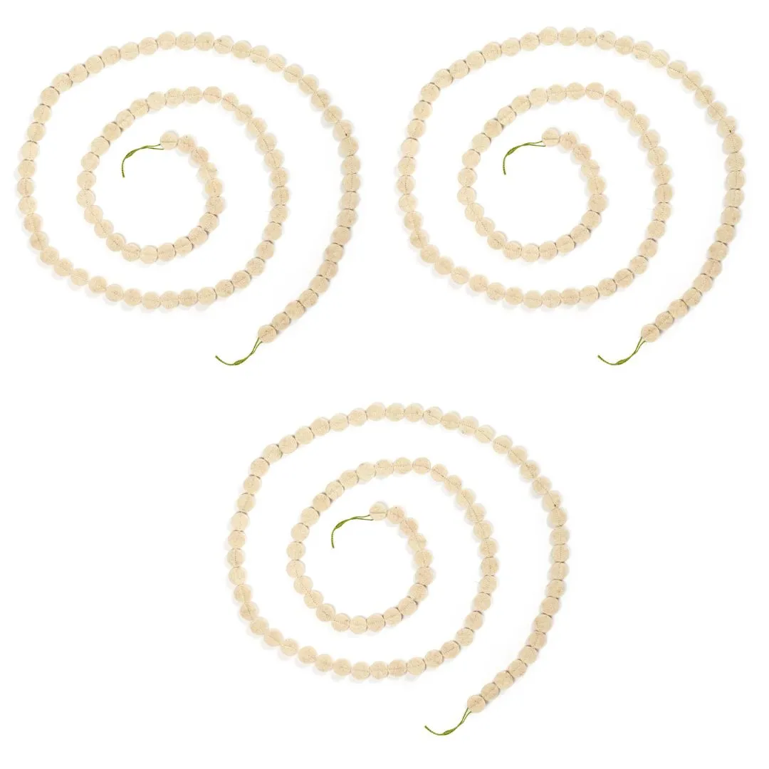 Small dots garland- cream- 6ft-IVORY-set of 3