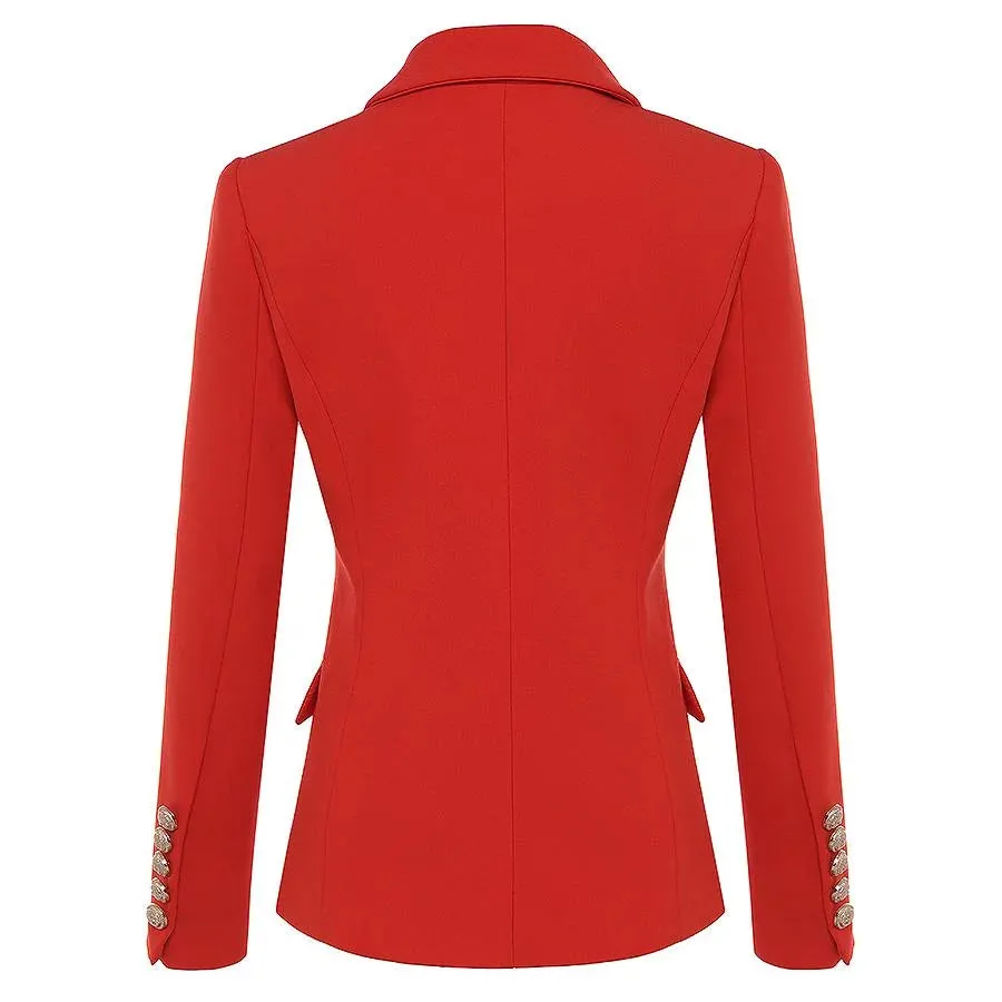 The Priscilla Slim Fit Blazer - Cherry Red