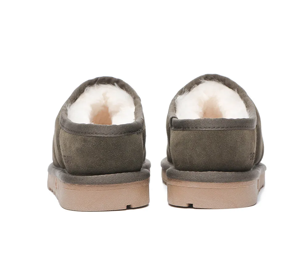 Ultra Puffer Style Women Sheepskin Wool Slippers