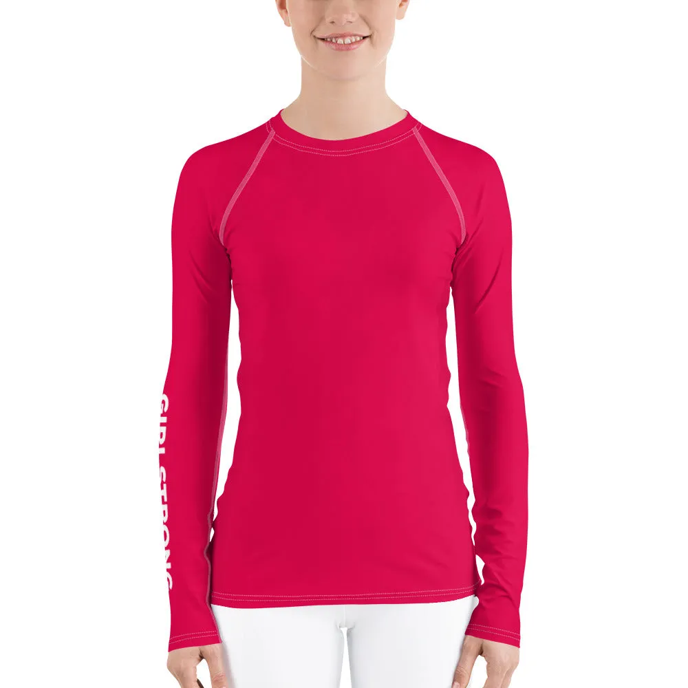 UPF 50 LONG SLEEVES RASH GUARD NEON RED