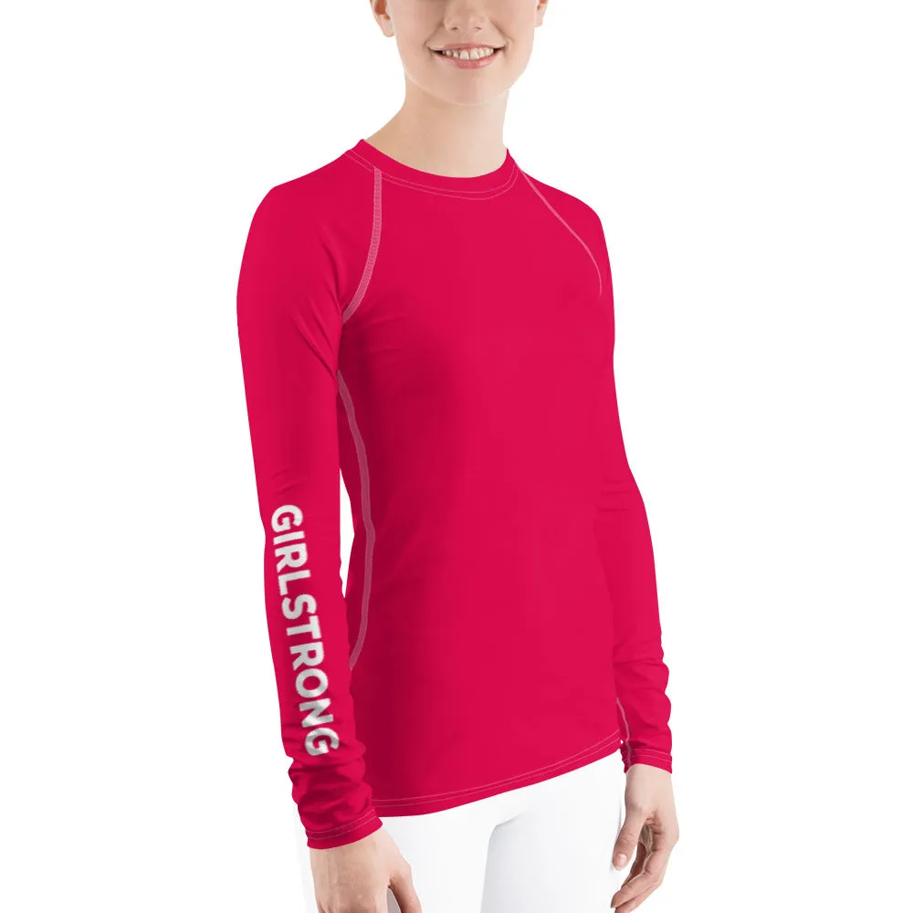 UPF 50 LONG SLEEVES RASH GUARD NEON RED