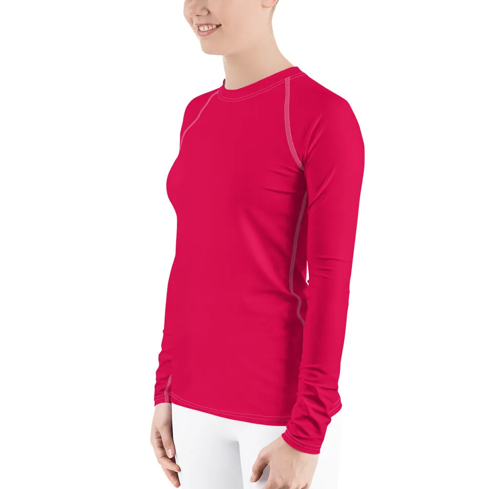 UPF 50 LONG SLEEVES RASH GUARD NEON RED