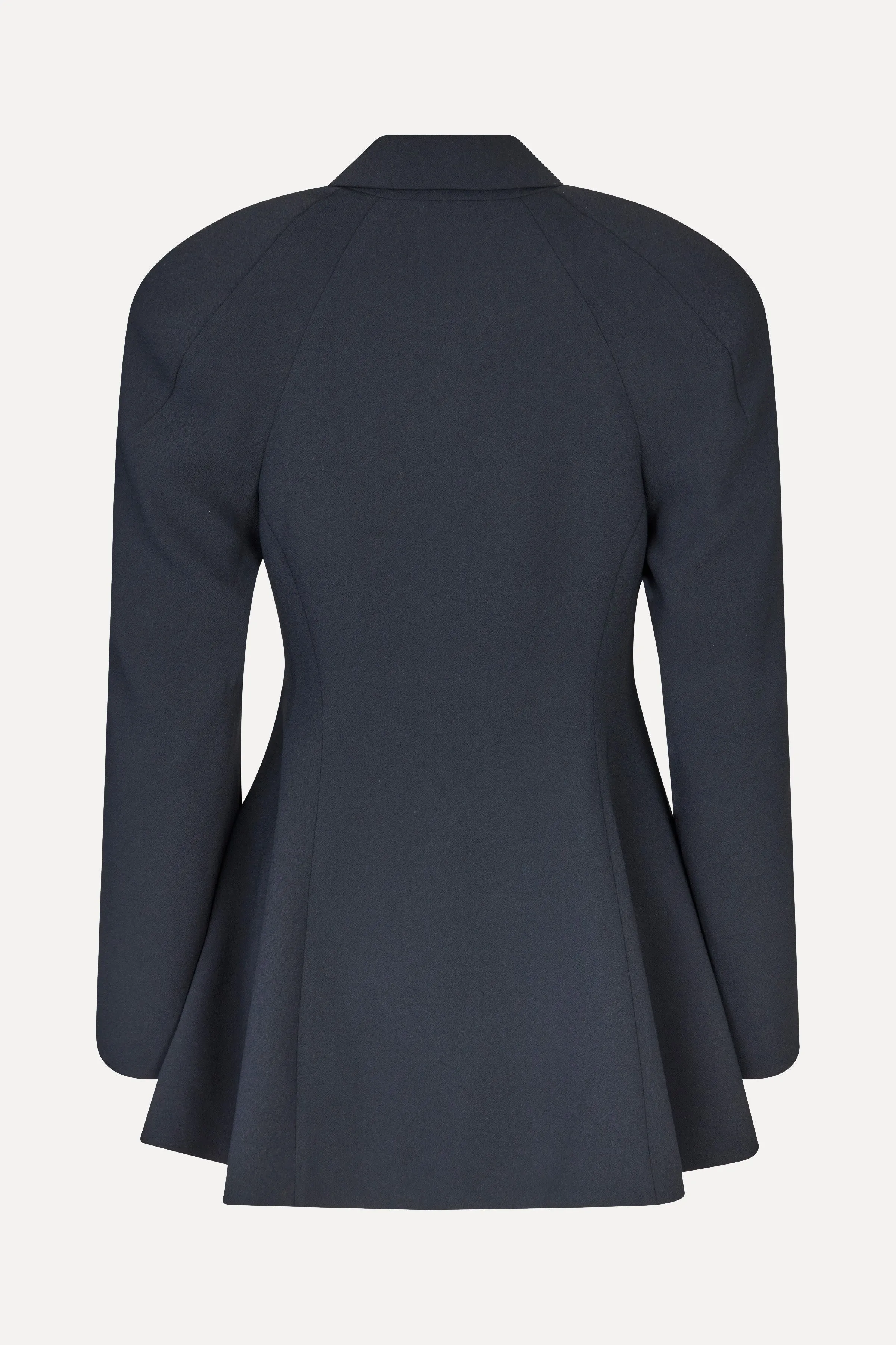 Voluminous Mini Coat Dress - Black