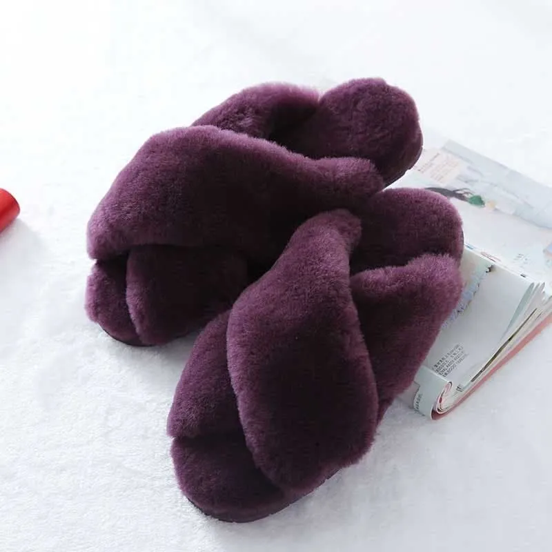 Warm Winter Natural Wool Slippers