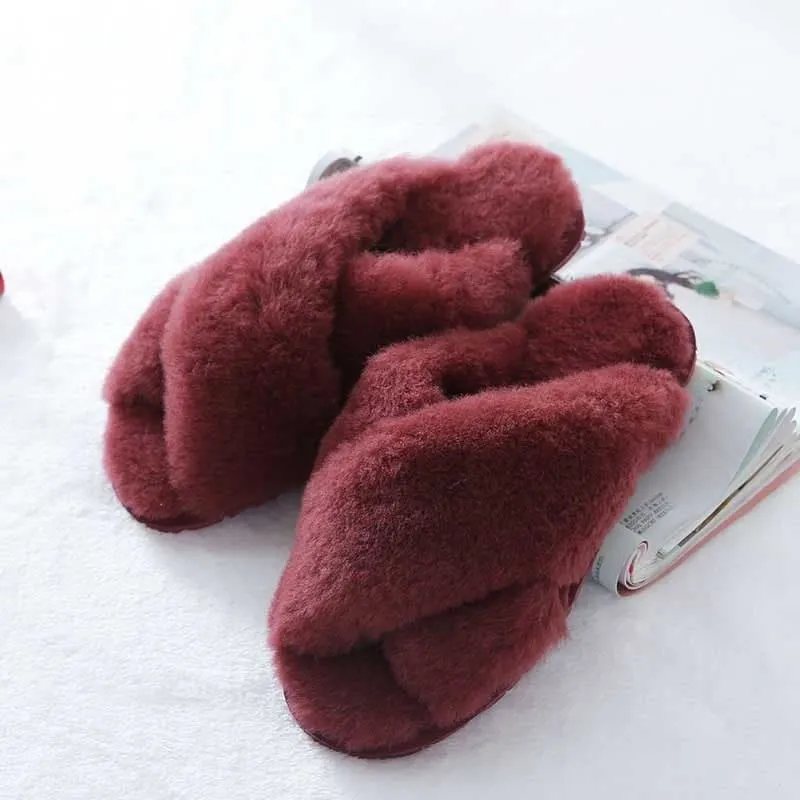 Warm Winter Natural Wool Slippers