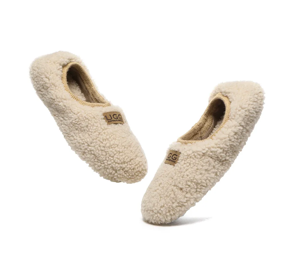 Women Curly Wool Slippers Lucina