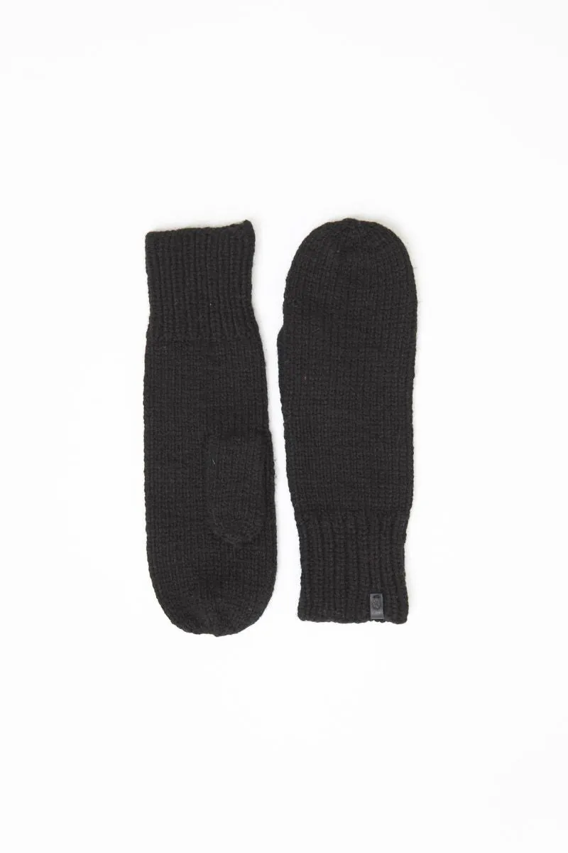 Yak Wool Mittens Black